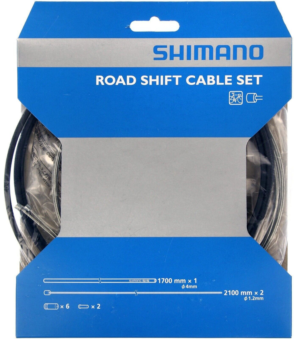 Shimano Steel Gear Shift Cable Set for Road Bike Black