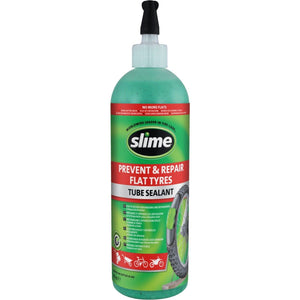 Slime Bicycle Tube Sealant Bottle with Hose 237ml and 473ml sizes