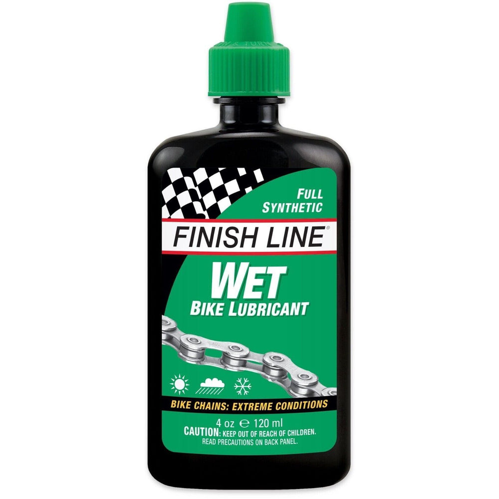 Finish Line Wet Bike Lubricant Chain Oil Drip Bottle - 120 ml/4oz