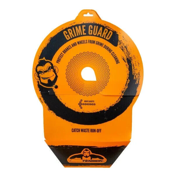 Tru-Tension Grime Guard Bicycle Disc Brake and Wheel Shield Cleaning Orange