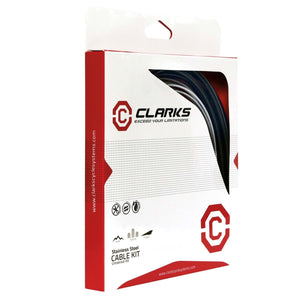 Clarks Universal S/S Cycle Bike Gear Cable Kit With SP4 Black Outer Casing