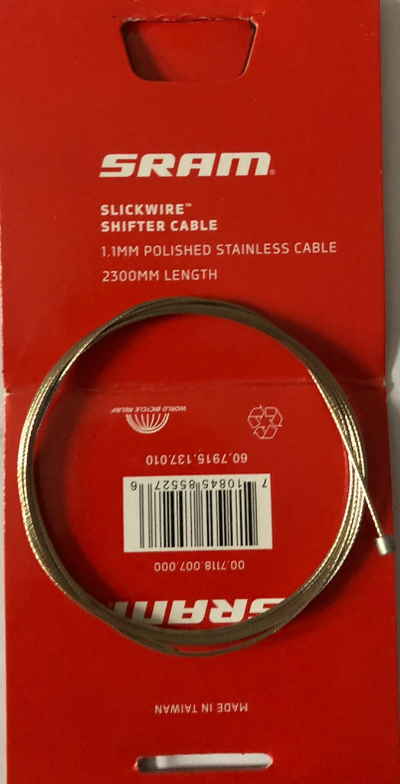 SRAM  1.1mm Single Bike Shift Gear Cable Slickwire 2300mm Length