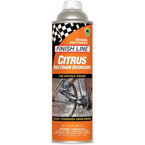 Finish Line Citrus Bike Chain Degreaser 600ml Metal Bottle Natural Bio-Solvent