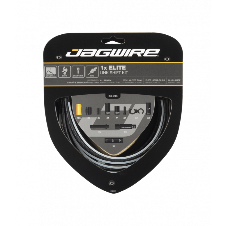 Jagwire 1x Elite Link Shift Gear Cable Kit Black Shimano SRAM Ultra Slick