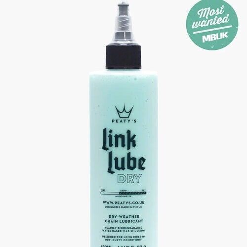 Peaty's LinkLube Dry Bicycle Chain Lube 120ml MTB Road Bike