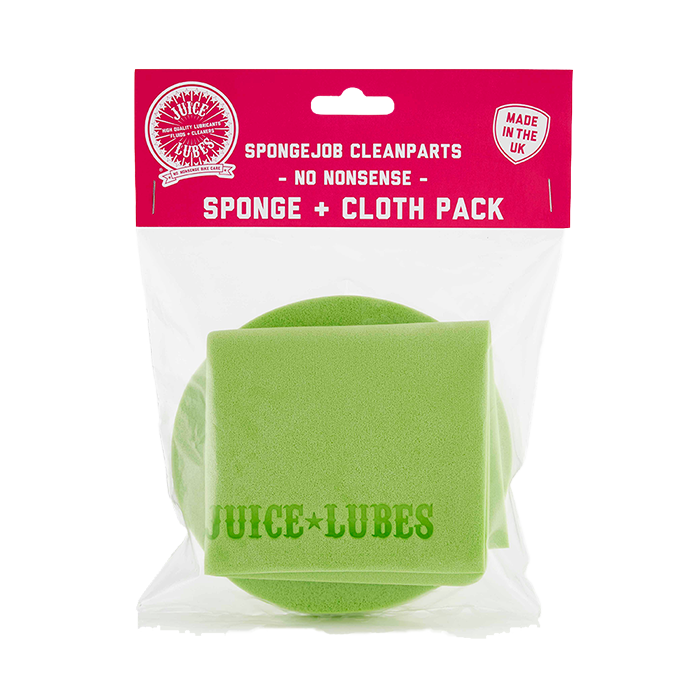 Juice Lubes Sponge and Cloth Cleaning Kit Spongejob 2 Pack Green