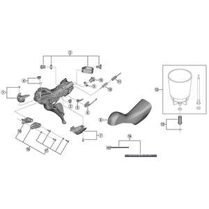 Shimano Ultegra ST-R8020/8025 Black Hood Bracket Lever Covers Rubber Y0E098010